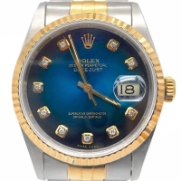 Replica Rolex DateJust 36mm Blue Diamond Dial Ladies (100506CH)