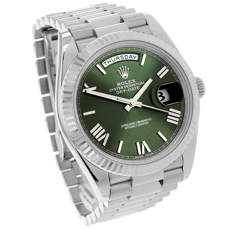 Replica Rolex Day/Date Green Face (100205CH)