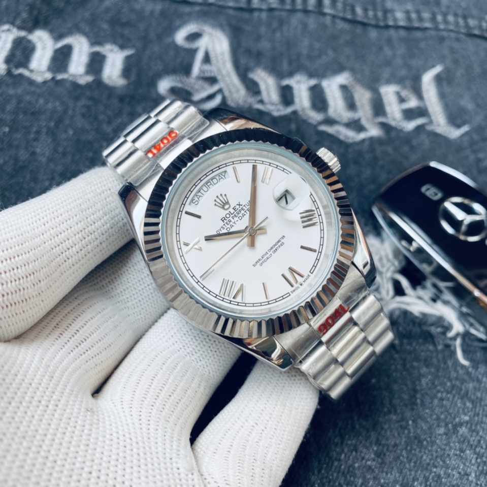 Replica Rolex Day/Date White Dial(100207CH)