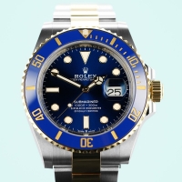Replica Rolex Submariner Silver/Gold Blue Face(100107CH)