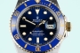 Replica Rolex Submariner Silver/Gold Blue Face(100107CH)