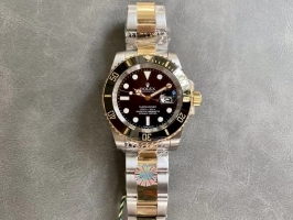 Replica Rolex Submariner Silver/Gold Balck Face(100106CH)